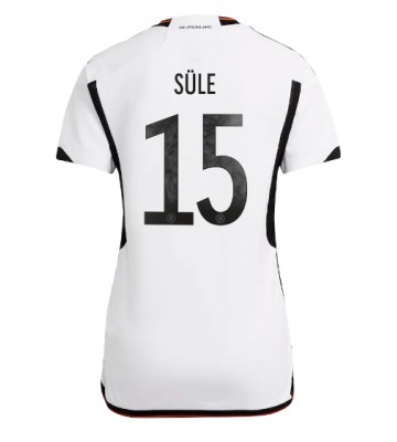 Maillot de foot Allemagne Niklas Sule #15 Domicile Femmes Monde 2022 Manches Courte